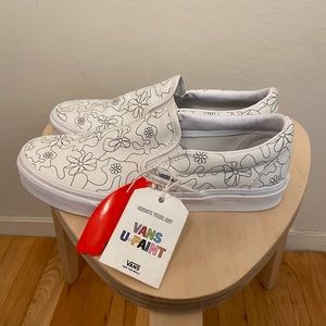 Vans “U-Paint” Classic Slip Ons - Brand new with tags - W 9.5/M 8